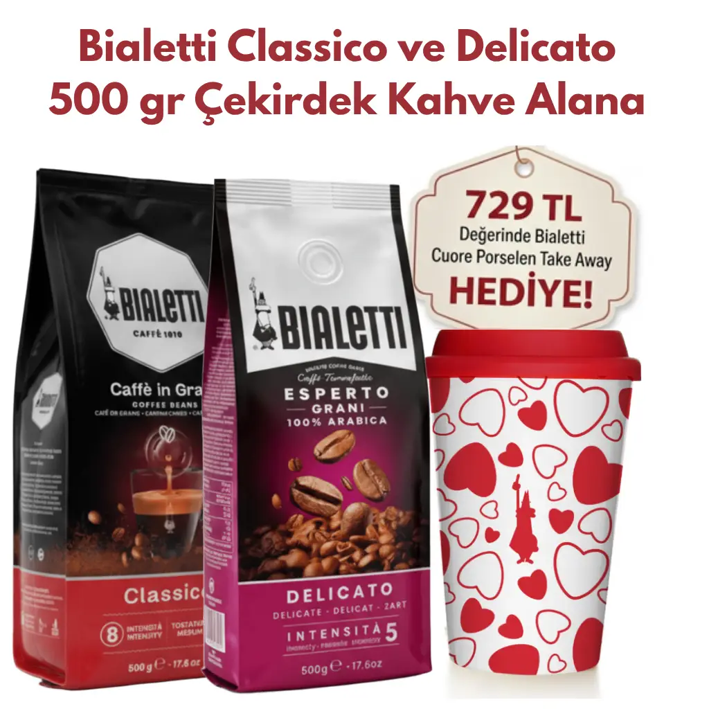 2 Adet Delicato Ve Classico 500 Gr Çekirdek Kahve