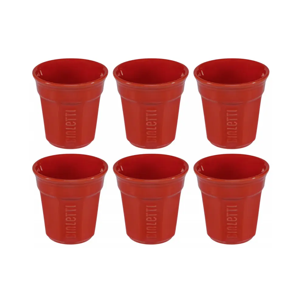 Bialetti 6 (adet) Kırmızı Espresso Fincan Set Bialetti 6 (adet) Kırmızı Espresso Fincan Set