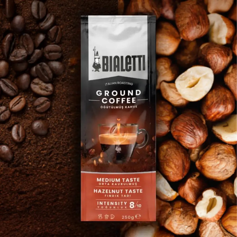 Bialetti Fındıklı Öğütülmüş Kahve 250 Gr Bialetti Fındıklı Öğütülmüş Kahve 250 Gr