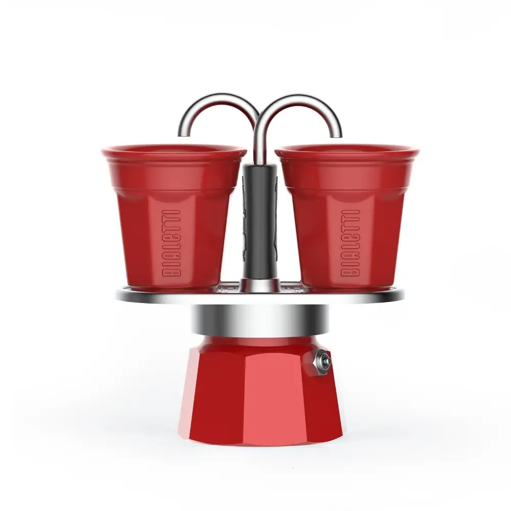 Bialetti Mini Express Mokapot + 2 Espresso Fincanı Bialetti Mini Express Mokapot + 2 Espresso Fincanı