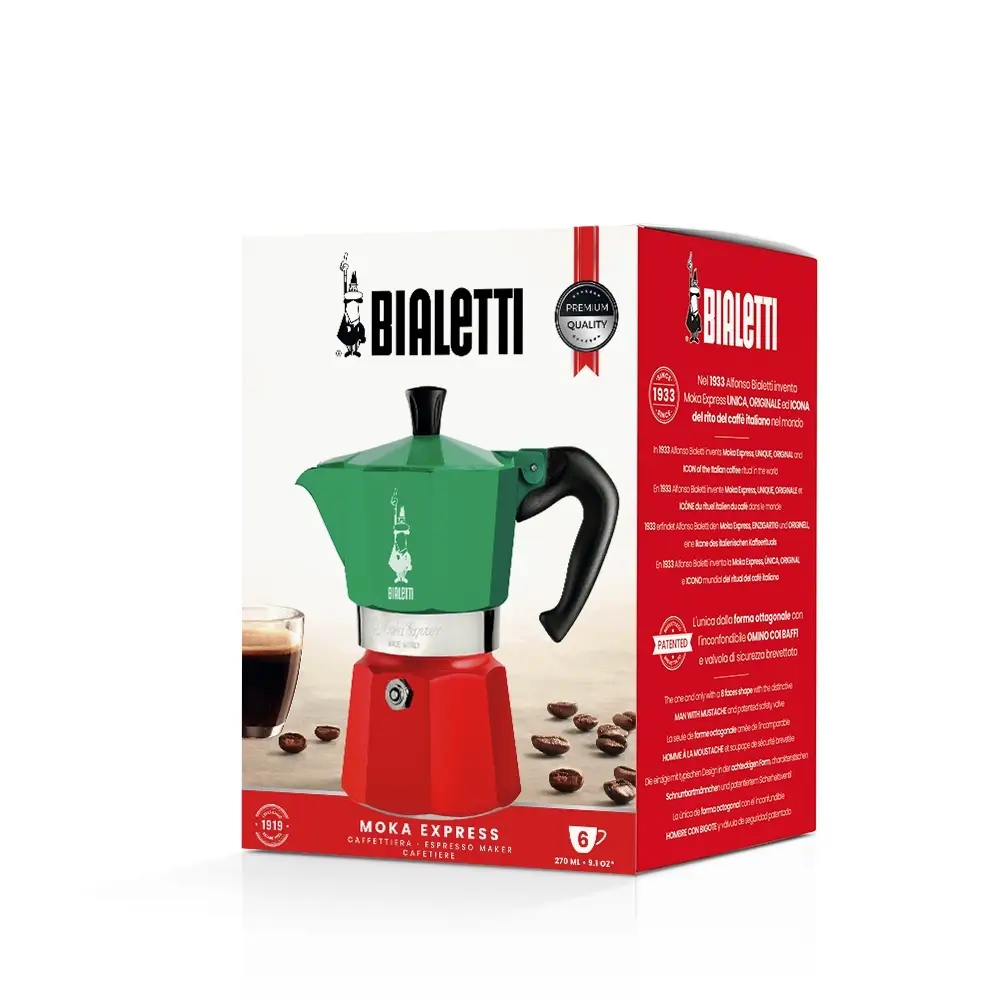Bialetti Moka Express Italia Multicolor (6 Cup) Bialetti Moka Express Italia Multicolor (6 Cup)