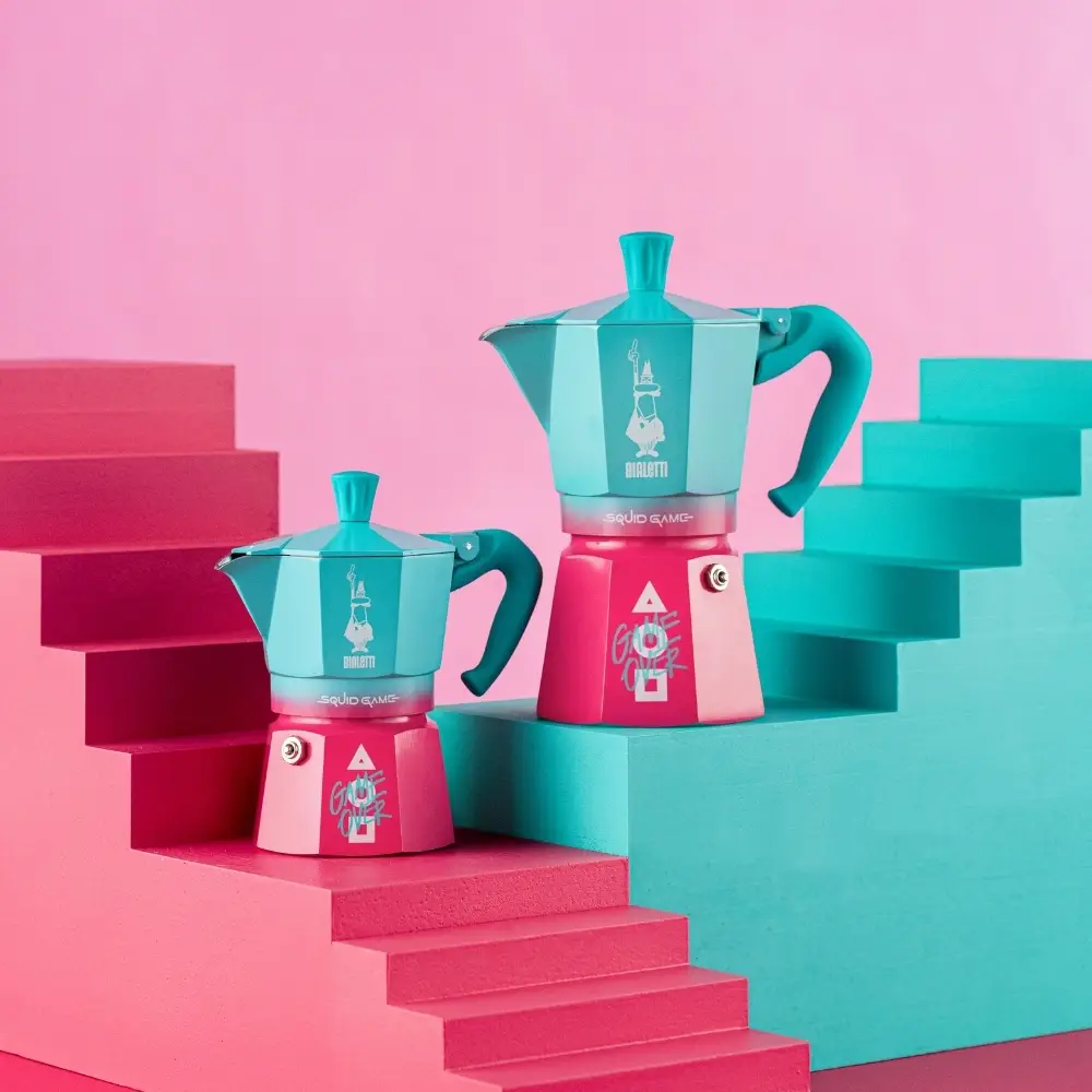 Bialetti Moka Express Squid Game Mokapot 3 Cup Bialetti Moka Express Squid Game Mokapot 3 Cup