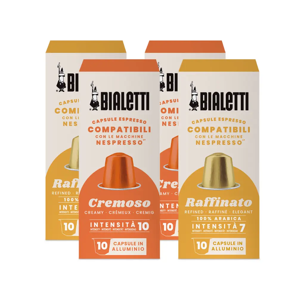 Bialetti Nespresso Uyumlu Kapsül Kahve Cremoso Ve Raffinato 40 Adet Bialetti Nespresso Uyumlu Kapsül Kahve Cremoso Ve Raffinato 40 Adet