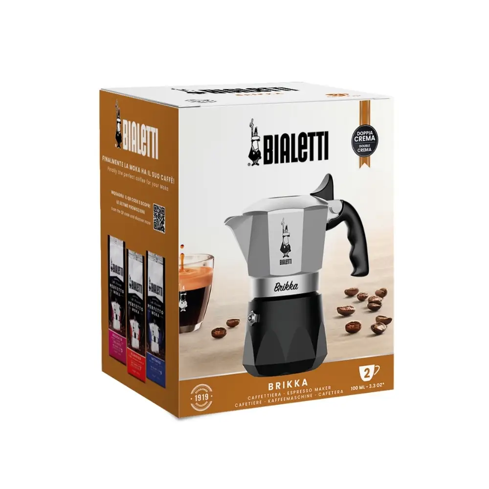 Bialetti New Brikka Mokapot 2 Cup Bialetti New Brikka Mokapot 2 Cup
