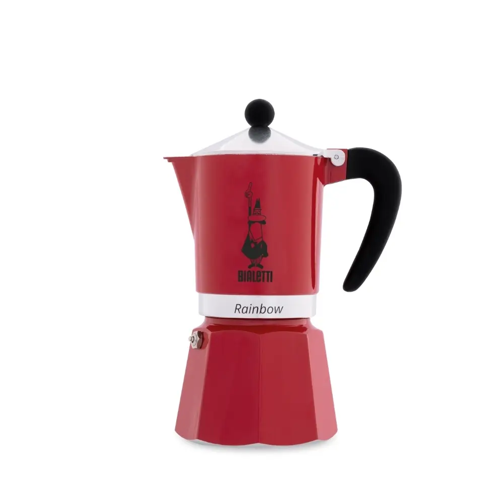 Bialetti Rainbow Kırmızı Mokapot (6 cup) Bialetti Rainbow Kırmızı Mokapot (6 cup)