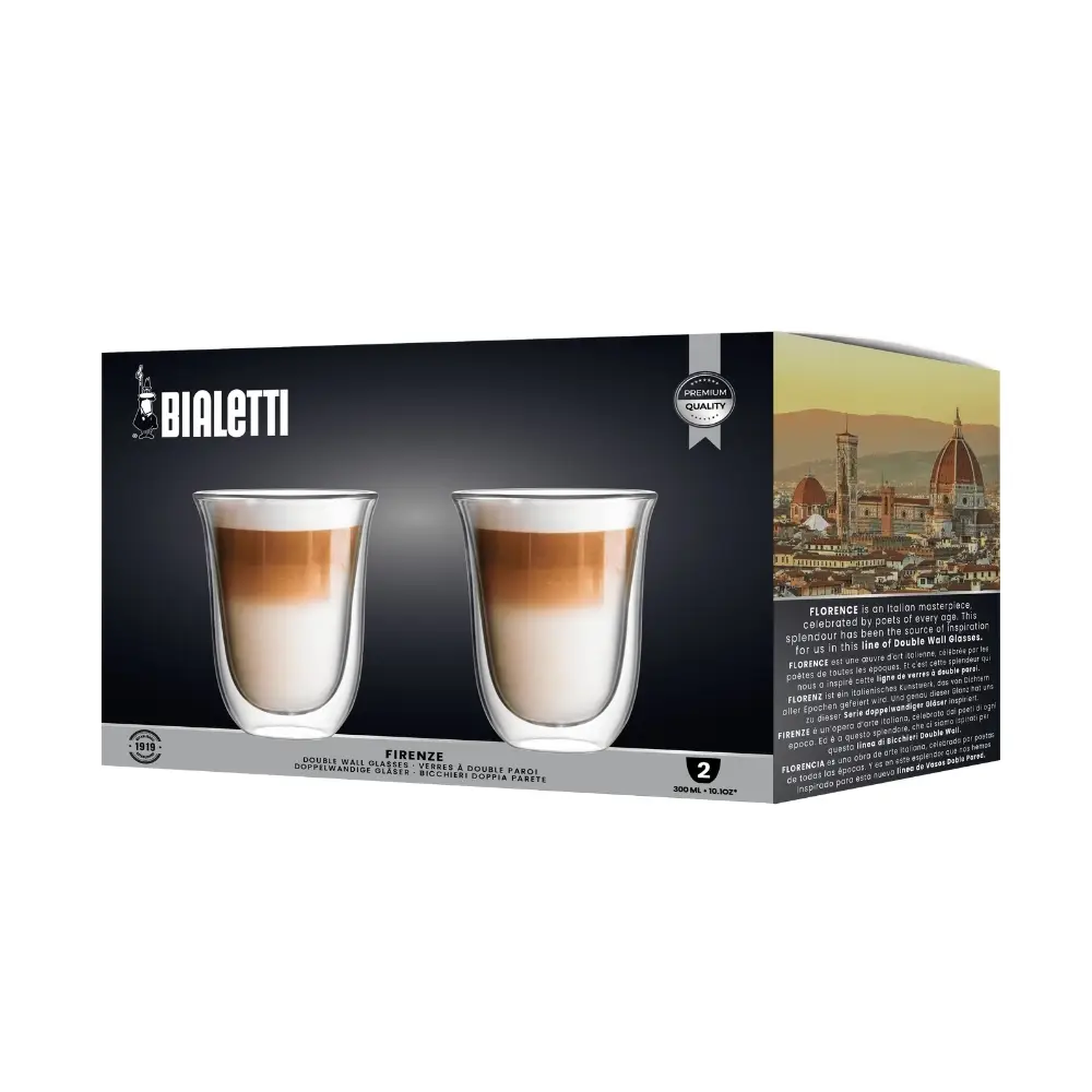 Bialetti Set 2 Kupa Double Wall Firenze, 2x 300 ml, (Isı Yalıtımı, Borosilikat Cam) Bialetti Set 2 Kupa Double Wall Firenze, 2x 300 ml, (Isı Yalıtımı, Borosilikat Cam)