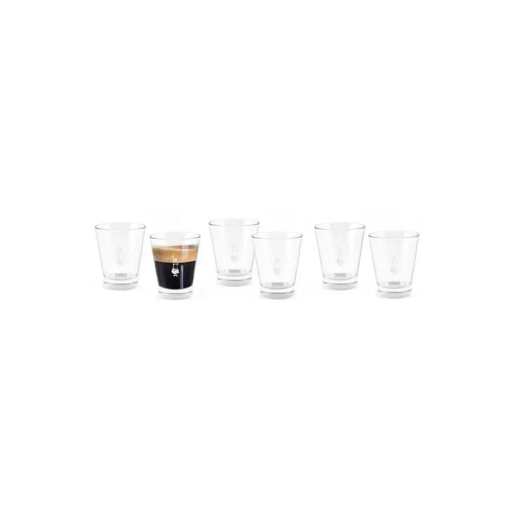 Bialetti Set 6`lı Set Espresso Cam Bardak Bialetti Set 6`lı Set Espresso Cam Bardak